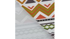 French Terry Print - Ikat Stripe, Terra