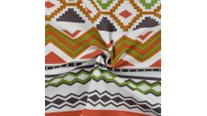 French Terry Print - Ikat Stripe, Terra
