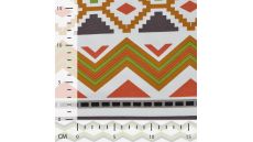French Terry Print - Ikat Stripe, Terra