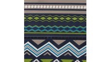 French Terry Print - Ikat Stripe, Denim