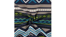 French Terry Print - Ikat Stripe, Denim