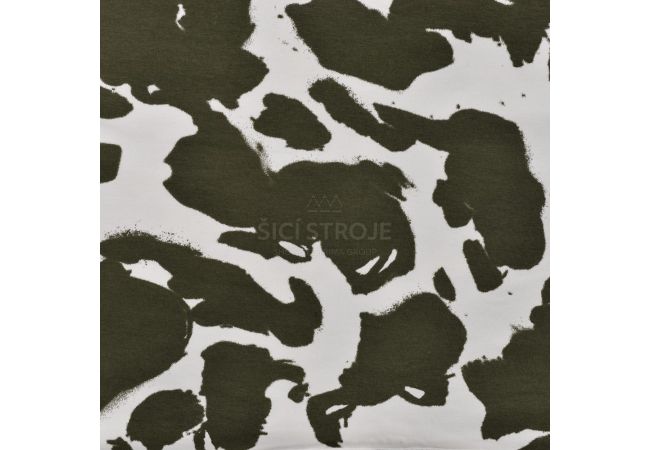 French Terry Print - Khaki