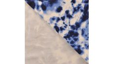 French Terry Print - Tie Dye, Denim