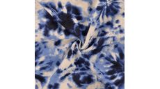 French Terry Print - Tie Dye, Denim