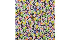 French Terry Print - Rainbow Alphabet