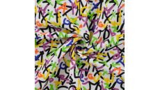 French Terry Print - Rainbow Alphabet