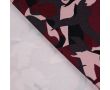 French Terry Brushed Print - Swipes, Mauve Dark Red