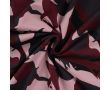 French Terry Brushed Print - Swipes, Mauve Dark Red