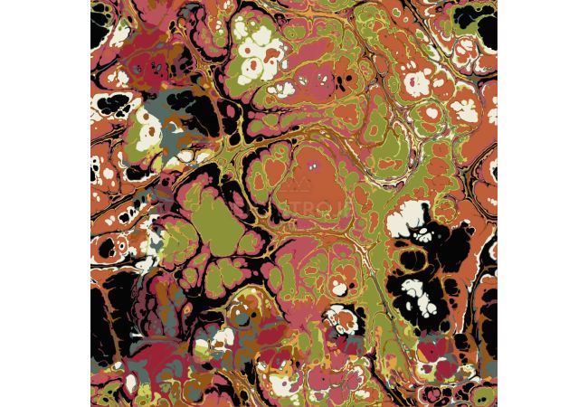 French Terry Brushed Print - Oil Print, Brown