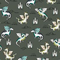 French Terry Print - Army