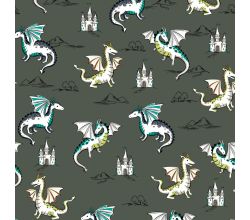 French Terry Print - Army
