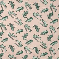 French Terry Print - Croc, Sand