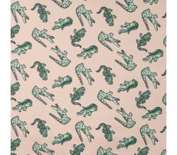 French Terry Print - Croc, Sand