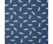 French Terry Print - Police Cars, Denim
