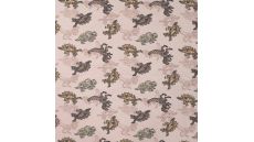 French Terry Print - Robot Dinos, Sand