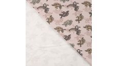 French Terry Print - Robot Dinos, Sand