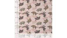 French Terry Print - Robot Dinos, Sand