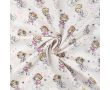 French Terry Print - Princess, Ecru
