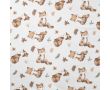 French Terry Print - Foxes, Off White