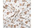 French Terry Print - Foxes, Off White