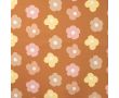 French Terry Print - Flowers, Caramel
