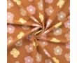 French Terry Print - Flowers, Caramel