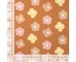 French Terry Print - Flowers, Caramel
