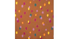French Terry Brushed Print - Confetti, Caramel