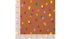 French Terry Brushed Print - Confetti, Caramel