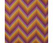 French Terry Brushed Print - Zig Zag Knit, Peach