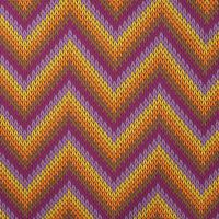 French Terry Brushed Print - Zig Zag Knit, Peach