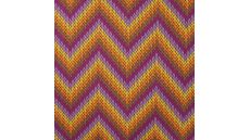 French Terry Brushed Print - Zig Zag Knit, Peach