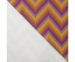 French Terry Brushed Print - Zig Zag Knit, Peach