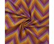 French Terry Brushed Print - Zig Zag Knit, Peach