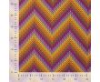 French Terry Brushed Print - Zig Zag Knit, Peach