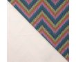 French Terry Brushed Print - Zig Zag Knit, Light Petrol