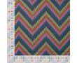 French Terry Brushed Print - Zig Zag Knit, Light Petrol