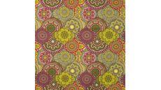 French Terry Brushed Print - Mandala Orient, Khaki