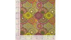 French Terry Brushed Print - Mandala Orient, Khaki