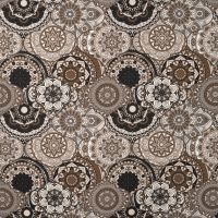 French Terry Brushed Print - Mandala Orient, Sand
