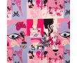 French Terry Print Brushed - Paris, Fuchsia