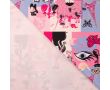 French Terry Print Brushed - Paris, Fuchsia