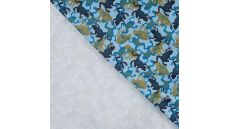 French Terry Print - Frogs, Denim
