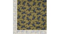French Terry Print - Frogs, Khaki