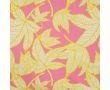 French Terry Print - Neon Leaves, Fuchsia