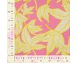 French Terry Print - Neon Leaves, Fuchsia