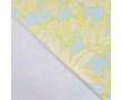 French Terry Print - Neon Leaves, Baby Blue