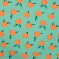 French Terry Print - Oranges, Tiffany