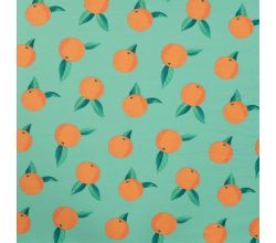 French Terry Print - Oranges, Tiffany