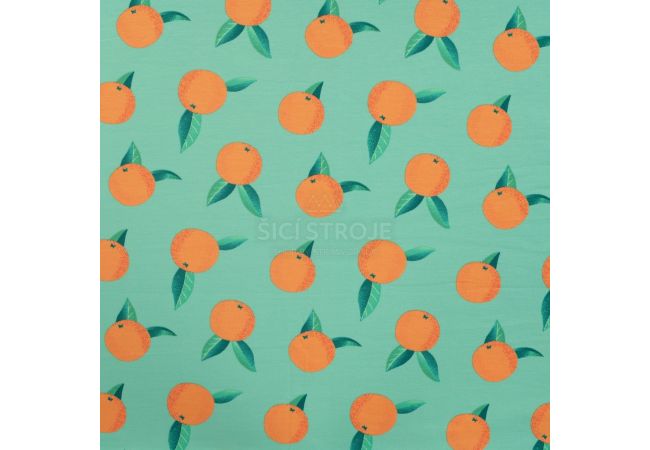 French Terry Print - Oranges, Tiffany